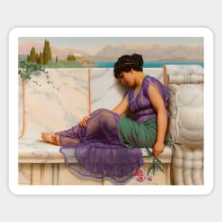 Summer Idleness, Day Dreams by John William Godward Sticker